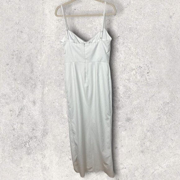 Katie May White Call Me Slim Gown Maxi Dress Side Slit Size Large USA Made Sexy - Picture 7 of 12